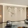 Mural de Papel Tapiz de Flores y Pájaros 2026 para Sala de Estar, Pared de Fondo de TV, Sofá, Recámara, Cubierta de Pared, Nuevo Estilo Chino