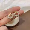 Pendientes de Perla Sencillos de Ma Fanshu de la Gala del Festival de Primavera, Pendientes Coreanos de Dongdaemun, Clips y Pendientes Retro Sencillos de Estilo Francés
