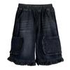Calça Jeans de Verão Nova Estilo Estrangeiro para Mulheres Plus Size 115kg, Cobre a Carne, com Babados, Meia-Calça 7292