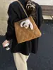 Bolso Tote de Gamuza para Mujer 2026 Estilo Nuevo Lujo Ligero Nicho Gama Alta Gran Capacidad Acolchado con Cadena Bolso Cruzado