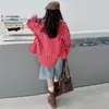Conjunto de Ropa para Niñas Primavera y Verano 2026 Nuevo Casual Estilo Coreano Camisa a Cuadros, Chaleco, Cinturón para la Cintura y Shorts de Mezclilla