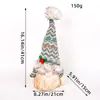 Adorno navideño transfronterizo con lentejuelas navideñas y luz, muñeco de Rudolph, gnomo luminoso sin rostro, adornos navideños.