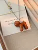 Collar de Perro de Peluche con Forma de Corazón Estilo Infantil, Collar Largo de Moda y Versátil, Colgante de Perro de Peluche con Diseño Único