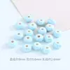Pulsera de abalorios de cerámica con baño de luz, accesorios, cuentas espaciadoras de 8 mm, cuentas de cerámica macaron, al por mayor para joyería DIY