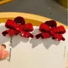 Grampo lateral de laço de strass de alta qualidade estilo Chanel grampo de cabelo de menina doce grampo de cabelo de celebridade da Internet franja de cabelo quebrada atacado