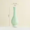 Vaso de Cerâmica Verde Ameixa Shumen, Decoração de Arranjo de Flores para Sala de Estar, Decoração de Luxo Leve e de Ponta, Recipiente de Flores Estético Chinês