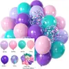 Conjunto de Balões de Látex Azul e Rosa de 12 Peças Mais Vendido Transfronteiriço, Redondo e Espessado, para Festas de Aniversário e Decorações de Casamento