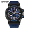 Reloj Táctico Sanda para Hombre Luminoso Impermeable Reloj Electrónico para Estudiante de Secundaria Impermeable Multifuncional para Deportes al Aire Libre