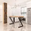 Suportes para Pernas de Mesa na Cor Cacau para Escrivaninhas, Mesas de Apoio, Balcões de Bar, Mesas de Jantar, Mesas de Ilha, Mesas de Maquiagem e Mesas de Computador