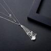 Jinse Fringe Colar Corpo Cadeia Longo Cobre Conjunto 3A Zircon Europeu e Americano Pérola Pingente Colar de Corrente de Pescoço para Mulheres