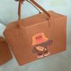 Bolsa de Viaje de Fieltro al por Mayor Bolsa de Equipaje de Gran Capacidad Bolso de Mano de Fieltro de Dibujos Animados Bolsa de Almacenamiento de Viaje Ligera Espesada