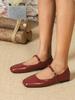 Zapatos Versátiles de Suela Plana para Mujer de Amazon Transfronterizos para el Trayecto Diario, Nuevos Zapatos Mary Jane de Correa Única Baja Estilo Francés 2026 para Mujer