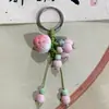 Chaveiro de Bolsa de Cerâmica Tecida à Mão Jingdezhen, Pingente Criativo com Argola de Mola, Presentes Pequenos Culturais e Criativos Atacado