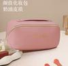 Bolsa de Cosméticos con Patrón de Onda Transfronteriza, Bolsa de Almacenamiento de Cosméticos para Mujer de Gran Capacidad, Neceser de Viaje, Impermeable y Ligera