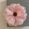 Scrunchie Retrô Estilo Francês para Mulheres, Elástico de Cabelo Versátil Coreano de Cetim de Alta Qualidade, Acessório de Cabelo Estilo Mori, Grande Ornamento de Cabelo