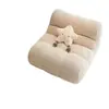 Sofá perezoso color crema sofá individual de ocio sofá minimalista moderno silla de sofá para sala de estar, dormitorio, balcón silla de sofá individual