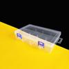Caja Vacía Grande de 8 Aire Horizontal de 2 Compartimentos Caja de Almacenamiento de Plástico Transparente de Doble Hebilla Caja de PP Caja Organizadora para Tarjetas de Joyería Herramientas de Ferretería