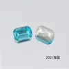 Rhinestones de Cristal Cortado Octagonal Rectangular K9, Rhinestones para Uñas, Rhinestones Brillantes, Rhinestones de Colores, Piedras Sueltas de Cristal Fantasma Verde Natural