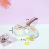 Amazon Transfronterizo Set Imitación Olla a Presión, Cualquier Combinación, Piedra Mármol Beige Cocina de Inducción Juego Universal Olla