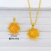 Joia Ouro Areia Moda Florido Três Camadas Pingente Flor Begônia Colar Ouro Imitação Nicho Design de Luxo Leve Corrente para Clavícula