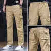 Pantalones Cargo Multibolsillos Sueltos Pantalones de Trabajo Soldados Hombres Duraderos Protección Laboral Rectos Largos Pantalones Casuales Hombres