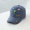 Boné de Baseball Jeans Infantil Estilo Primavera e Outono Bordado de Alienígena Espacial Chapéus para Meninas Bonés de Baseball Casuais para Meninos Venda por Atacado