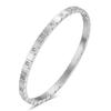 Pulseira Quadrada Aberta Europeia e Americana de Luxo Leve de Nicho com Zircônia de Diamante Completa em Aço Titânio Pulseira Sólida de Nicho Exquisita Sem Desbotar