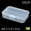 Suministro directo de fábrica, caja de polipropileno rectangular, caja de plástico transparente, caja vacía, embalaje de papelería, caja de almacenamiento, caja pequeña para joyería