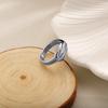 Anillo de oro de 18 quilates con nudo de cuerda de cáñamo doble, hebilla, anillo liso liso, joyería de acero inoxidable, fabricantes, venta al por mayor