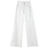 Calça Jeans Branca Flare Feminina, Novo Estilo Outono 2026, Cintura Alta, Emagrecimento, Caimento Fluido, Corte Amplo, Não Apertada nas Pernas, Calça Boca de Sino