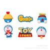 Accesorios para funda de teléfono de manzana Doraemon DIY Accesorios para hebilla de zapato Parche de resina Doraemon JUGUETE papelería Accesorios para vaso de agua