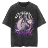 Tamanho Europeu Transfronteiriço Naruto Hip Hop Oversized Lavado Anime Camisetas m