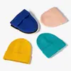 Gorro de Punto Transfronterizo para Mujer en Otoño e Invierno Gorro de Punto de Color Puro con Logo Personalizable Estilo Coreano Gorro Versátil de Lana para Hombre Gorro Cálido de Invierno