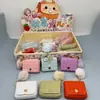 Colgante de bolsa Sweetberry, llavero de bolsa con botón Bluetooth de cuero sintético, mini monedero colgante regalo