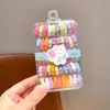 Anel de Toalha Infantil Cor de Doce Corda de Cabelo Bola para Meninas Elástico de Borracha de Alta Elasticidade Corda de Cabelo para Rabo de Cavalo Alto de Meninas Personalização