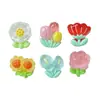 Mini Accesorios Transparentes de Resina con Flores, Adornos de Pegamento Cremoso de Rosa y Tulipán, Pinzas para el Cabello, Pequeños Accesorios Hechos a Mano