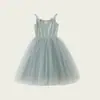Vestido de mariposa transfronterizo para niñas, vestido de princesa para la playa, vestido de tutú para bebé de colores dulces, Falda para niña