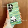 Estación Temu Funda de Teléfono Floral de Panda Lindo Adecuada para Galaxy S25 Samsung S24 de Gama Alta Película Cubierta Anti-Caídas