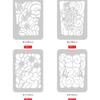 Nuevo Set de Plantillas Huecas para Tatuaje de Inyección de Tinta Flor de Cerezo Gato de la Suerte Súcubo Mariposa Fuegos Artificiales Caligrafía Guofeng Combinación