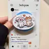Fondo Azul con Lunares Perrito y Gato 3D Soporte Magnético Adecuado para Teléfonos Magsafe, Adhesivo Fuerte para Uso en Escritorio