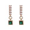 Pendientes de plata 925 con esmeralda pequeña de Corea del Sur, con perlas, sencillos y elegantes, para mujer, nuevos y modernos.