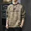 Suéter con Estampado Tie-Dye Lavado Nuevo de Otoño para Hombre Estilo Americano Moda Marca de Moda Camiseta de Rayas Raglán Mangas Largas Camisa Base Holgada