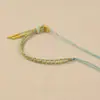 Pulsera de Media Cuenta y Media Cuerda Tejida a Mano, Nueva Tendencia Nacional Cuerda de Mano Semi-Terminada, Pulsera Original Pulsera de Cuentas DIY