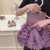 Conjunto de Dos Piezas Tutú Falda de Malla de Alta Calidad y Top sin Mangas con Pantalones Cortos para Niñas Yiyoyei