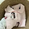 Pijama de Niña de Dibujos Animados Set de Cárdigan de Manga Larga para Primavera y Otoño Tallas Grandes Ropa para el Hogar Dulce y Lindo para Uso en Exteriores Venta al por Mayor Transfronteriza