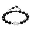 Pulsera de Pareja Afortunada Valiente Rueda de la Fortuna para Hombre y Mujer Pie Plata de Ley Pulsera de Pareja con Efecto Ojo de Gato Regalo Avanzado