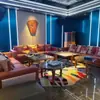 Bar, Cafetería, Sala de Karaoke, Cabina de Cine Sofá y Mesa de Café, Sofá y Mesa de Café Personalizados de Lujo Ligero para Sala Privada KTV