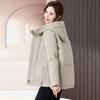 Ropa de Invierno Moderna para Madres de Mediana Edad 2023 Nuevo Chaqueta de Plumón para Mujeres de Mediana Edad y Mayores de 50 Años Abrigo de Algodón Pequeño para Mujeres