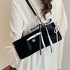 Bolso Pequeño de Moda Estilo Coreano con Lazo para Debajo del Brazo para Mujer 2025 Nuevo Bolso Baguette de Gran Capacidad Bolso de Hombro de Gama Alta
