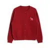 Suéter Casual de Estilo Perezoso con Mangas Largas y Bordado de Poni, Cárdigan Tejido para Mujer, Top Único y Elegante para Otoño e Invierno
